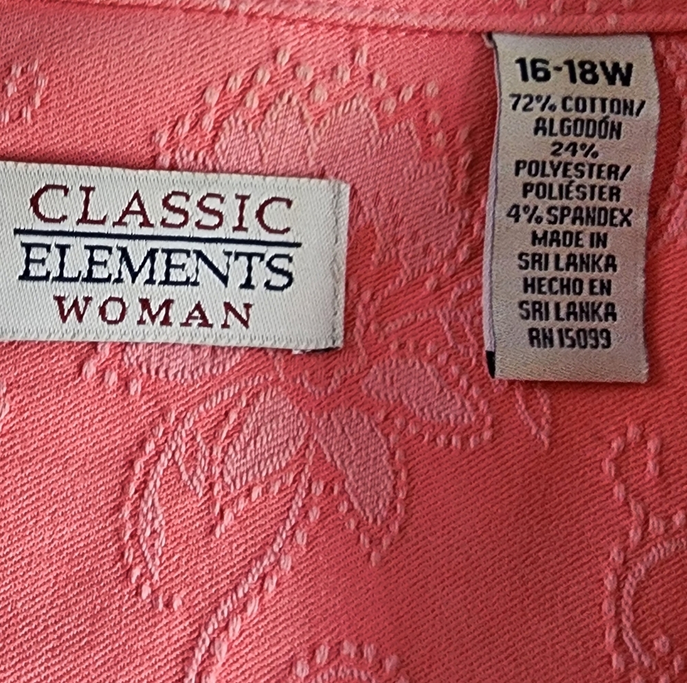 Classic Elements Women’s Blazer Jacket Size 16/18… - image 5